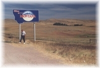 Willkommen in Montana - Montana State Line